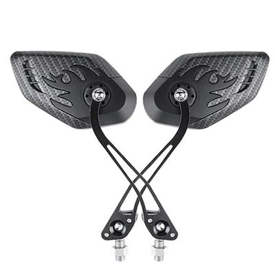 Bike Rearview Mirror Cycling Wide Range Back Reflector Adjustable Vision Mirror Black Adjustable Bike Handlebar Mirror Black 1 Pair, (AZ-P076-US1164525EKFUXTA)