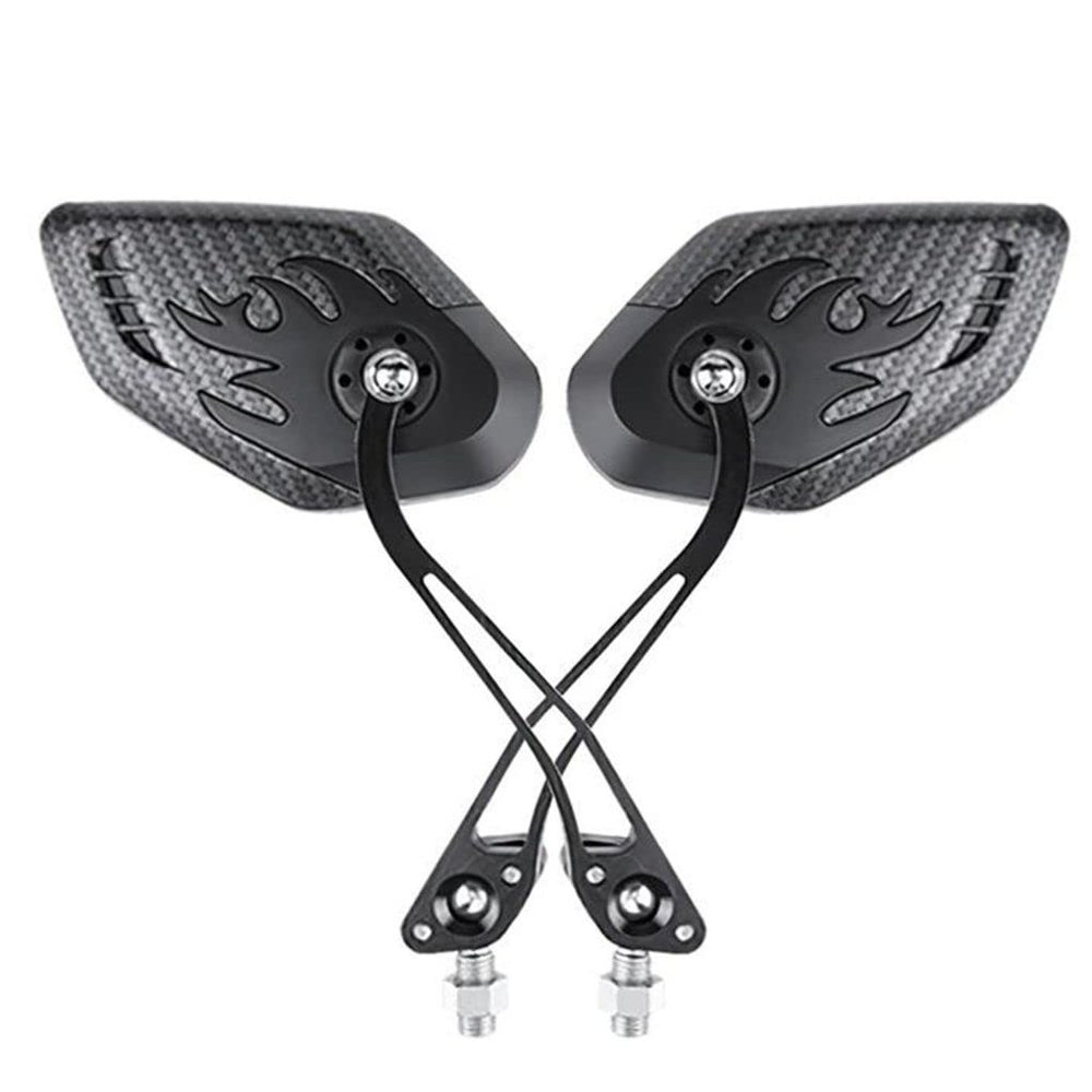 Bike Rearview Mirror Cycling Wide Range Back Reflector Adjustable Vision Mirror Black Adjustable Bike Handlebar Mirror Black 1 Pair, (AZ-P076-US1164525EKFUXTA)