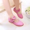 Kids Baby Girls Solid Flower Student Single Soft Dance Princess Shoes Children Wedding Flower Girl Glitter Shoes. (Pink, 9.5-10Years) view 2