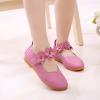 Kids Baby Girls Solid Flower Student Single Soft Dance Princess Shoes Children Wedding Flower Girl Glitter Shoes. (Pink, 9.5-10Years) view 4