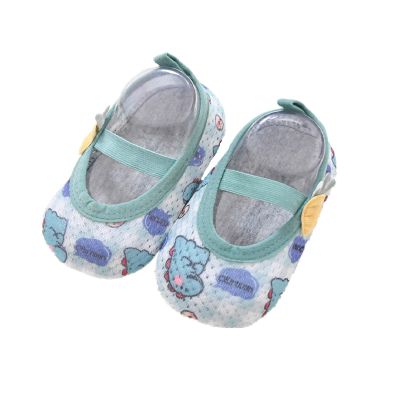 Toddler Baby Boys Girls First-Walking Shoes Trainers Infant Soft Sole Non-Slip Cotton Mesh Breathable Slip-on Sneakers. (Green, 3-12 Months)