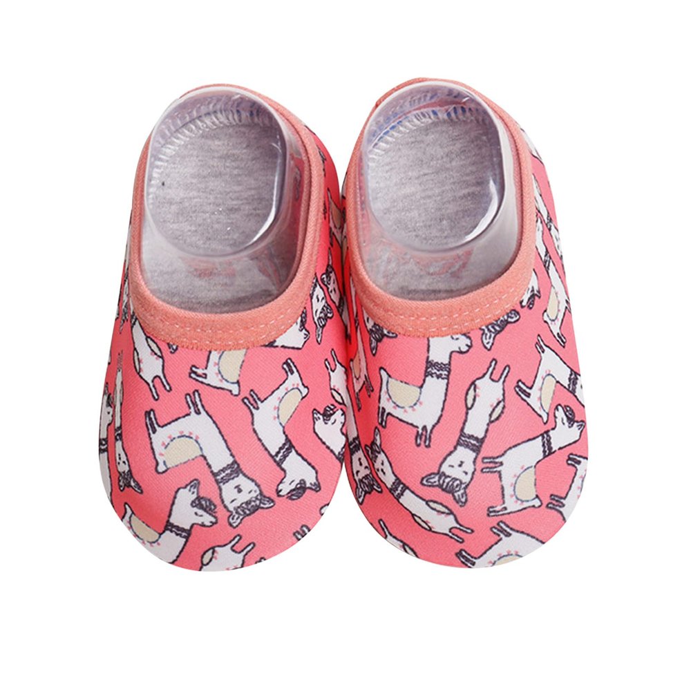 Toddler Baby Animal Cartoon Print Cartoon The Floor Socks Barefoot Aqua Socks Kids Boys Girls Breathable Non-Slip Shoes. (Pink, 1-2 Years)