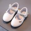Toddler Babys Solid Dress Shoes Princess Crystal High Heels Party Wedding Flower Kids Girls Shoes for Kids Shoes. (White, 9.5-10Years) view 2