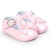 Infant Baby Girls Soft Sole Bowknot Princess Wedding Dress Shoes Toddler Newborn Light Baby Sneaker Shoes. (Pink, 12) view 1