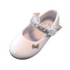 Toddler Babys Solid Dress Shoes Princess Crystal High Heels Party Wedding Flower Kids Girls Shoes for Kids Shoes. (White, 7.5-8Years) view 1