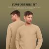 JMR Mens Thermal Shirt Long Sleeve - Heavyweight 100% Cotton Waffle Weave Top, Warm Breathable Base Layer or Standalone Cold Weather Essential (Khaki) view 2
