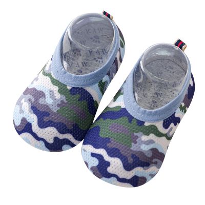 Kids Boys Girls Animal Cartoon Prints Cartoon The Floor Socks Toddlers Baby Infant Barefoot Aqua Socks Non-Slip Shoes. (Blue, M .5)