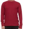 JMR Mens Thermal Shirt Long Sleeve - Heavyweight 100% Cotton Waffle Weave Top, Warm Breathable Base Layer or Standalone Cold Weather Essential (Burgundy) view 1
