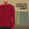 JMR Mens Thermal Shirt Long Sleeve - Heavyweight 100% Cotton Waffle Weave Top, Warm Breathable Base Layer or Standalone Cold Weather Essential (Burgundy) view 2