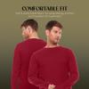 JMR Mens Thermal Shirt Long Sleeve - Heavyweight 100% Cotton Waffle Weave Top, Warm Breathable Base Layer or Standalone Cold Weather Essential (Burgundy) view 3
