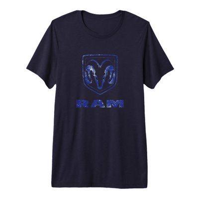 Mens RAM Trucks Logo Distressed Premium Tri-blend T-Shirt