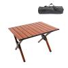 Camping Foldable Table Outdoor Portable Aluminum Alloy Lightweight Roll Up Table Hiking Picnic Beach Roll Top Desk with Carry Bag,S(Length57.5cm) view 1