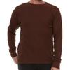 JMR Mens Thermal Shirt Long Sleeve - Heavyweight 100% Cotton Waffle Weave Top, Warm Breathable Base Layer or Standalone Cold Weather Essential (Brown) view 1