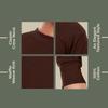 JMR Mens Thermal Shirt Long Sleeve - Heavyweight 100% Cotton Waffle Weave Top, Warm Breathable Base Layer or Standalone Cold Weather Essential (Brown) view 4