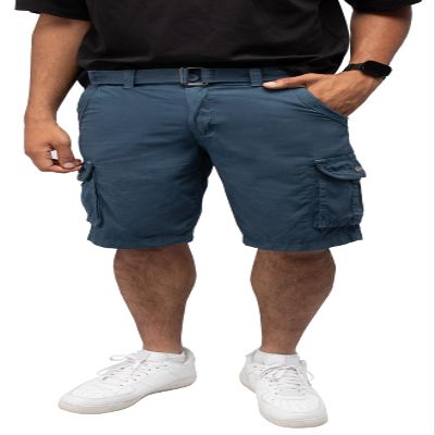 X RAY RAW Mens Belted Cargo Shorts Relaxed Fit Casual Tactical Knee Length Cargo Shorts for Men, Twill Tape - Majolica Blue, Size 38