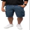 X RAY RAW Mens Belted Cargo Shorts Relaxed Fit Casual Tactical Knee Length Cargo Shorts for Men, Twill Tape - Majolica Blue, Size 38 view 1