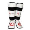 Kids Champion Shin Guards, with Instep Pads and Foot Protection, Phoenix Fight Gear Mixed Martial Arts Shin Guards for Kids, Youth shin Guards for MMA Training, Muay Thai (White, X-Large) view 1