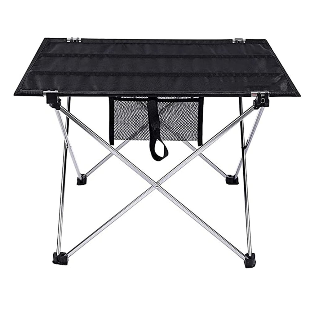 All Aluminum Alloy Folding Camping Tables Outdoor Furniture Picnic Table Ultralight Casual Portable Barbecue Picnic Square Desk,Black