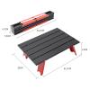 Outdoor Ultralight Mini Table Beach Portable Aluminum Foldable Table for Outdoor Picnic Barbecue Tours Folding Coffee Table Tea Desk,Silver view 2
