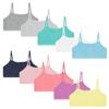 Buyless Fashion Girls Training Bra Cotton Cropped Cami Spaghetti Strap Brallete (10 Pack) - MT10-GA2-S view 1