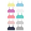 Buyless Fashion Girls Training Bra Cotton Cropped Cami Spaghetti Strap Brallete (10 Pack) - MT10-GA2-S view 2