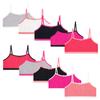 Buyless Fashion Girls Training Bra Cotton Cropped Cami Spaghetti Strap Brallete (10 Pack) - MT10-GA3-M Pinks view 1