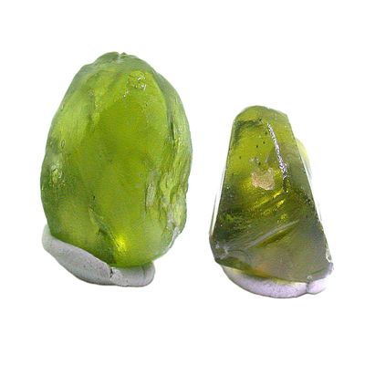 6.71 Gram 33.55 Ct 2 San Carlos Arizona Peridot Apple Olive Green Facet Rough