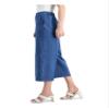 Kasper Womens Cropped Pull On Wide Leg Pants Blue XL view 3