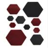 HEX Duo - Two Colour Kits - Hexagonal Down Jacket Self-Adhesive Repair Patches (Black and Burgundy) view 1