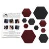 HEX Duo - Two Colour Kits - Hexagonal Down Jacket Self-Adhesive Repair Patches (Black and Burgundy) view 2