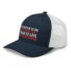 2nd Amendment - It's Better to Die On Your Feet Than to Live On Your Knees Military Patriotic Trucker Cap Mesh Adjustable Hat Navy/White view 4