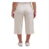 DKNY Womens Tab Front Linen Blend Cropped Pants Ivory 14 view 2