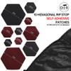 HEX Duo - Two Colour Kits - Hexagonal Down Jacket Self-Adhesive Repair Patches (Olive Green and Dark Gray) view 3