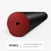 Peloton Reversible Workout Mat | 71 x 26 with 5 mm Thickness, Premium Heavy-Duty Floor & Yoga Mat, Tear & Scratch Resistant,Black, Red view 4