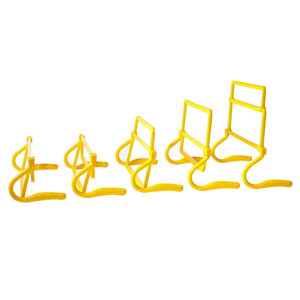 Set of 5 Adjustable Speed Training Hurdles by Trademark Innovations (Yellow)