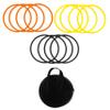 Speed & Agility Training Rings - Set of 12-16" Outer Diameter - with Carrycase - by Trademark Innovations (Yellow/Orange/Black) view 1