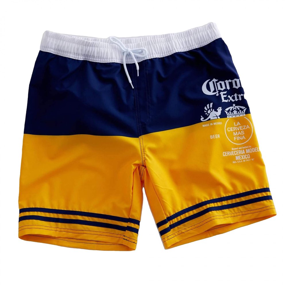 Corona Extra Striped Stretch Board Shorts (as1, Alpha, 3X_l, Regular, Regular, 3X-Large)