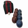BuyBocceBalls Listing - Made in USA, Premium Quality Engraved Tournament Bocce Set - 110mm Dark Red and Blue Balls, Nylon Bag, 998 Grams (2 lbs. 3.2 oz.). Various Bag Colors view 1