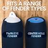 Byllstore Boat Fender Covers | Several Size Options Available | Black & Navy Blue | 1, 2 & 4-Pack | Polyester (4-Pack, Navy Blue, 8 x 22) view 3