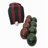 BuyBocceBalls Listing - Made in USA, Premium Quality Engraved Tournament Bocce Set - 110mm Dark Red and Green Balls, Nylon Bag, 998 Grams (2 lbs. 3.2 oz.). Various Bag Colors view 1