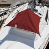 SOGEMAN Burgundy Red Hatch Umbrella for Sailboat | Protect open hatch from rain and sun view 1