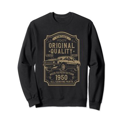 American Classic Car 1950 72th Birthday Aged to Perfection Sweatshirt
