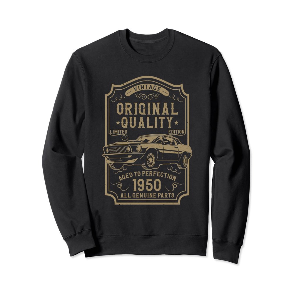 American Classic Car 1950 72th Birthday Aged to Perfection Sweatshirt
