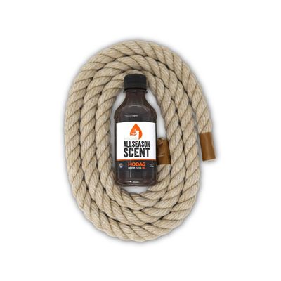 HODAG HempScent Rope Mock Scrape Kit for Deer Hunting Whitetail Attractant & Lure for Hunters Alternative to Buck, Doe Urine Dripper, Mineral Blocks, & Bait Includes 8 oz Scent (Multi-Setup)
