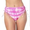 California Waves Juniors' Tie-Dyed High-Waist Bikini Bottoms Pink X-Large view 1
