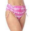 California Waves Juniors' Tie-Dyed High-Waist Bikini Bottoms Pink X-Large view 3