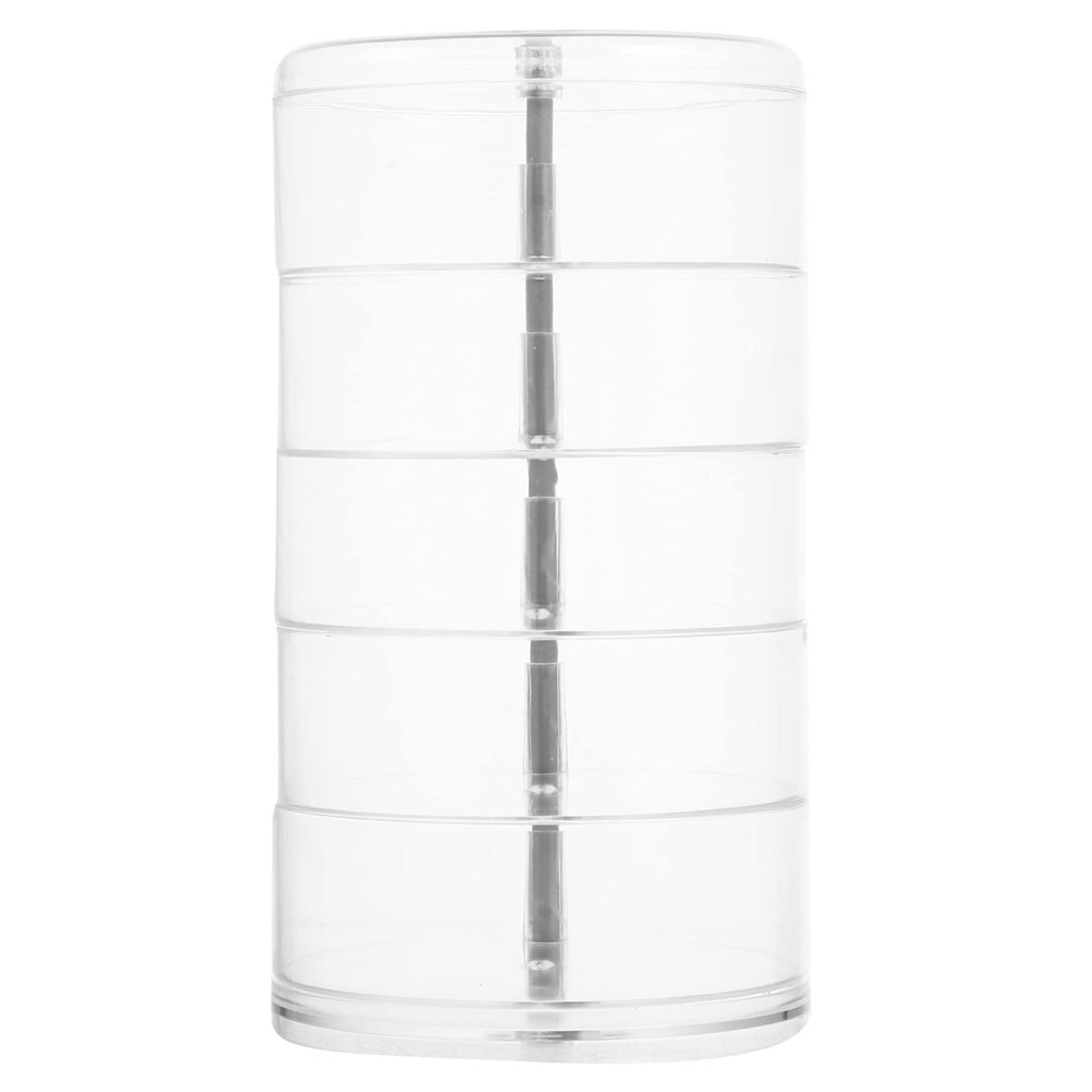 TOPBATHY Clear Jewelry Organizer Jewelry Organizer Rotatable Jewelry Box Multi- layer Earring Holder Clear Storage Box for Earrings Necklaces Bracelets Rings Belt Organizer
