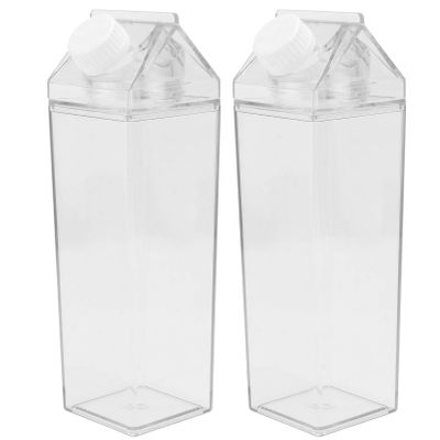 DOITOOL 2pcs Drink Bottle 500ml Milk Bottle Empty Storage Bottle Juice Container