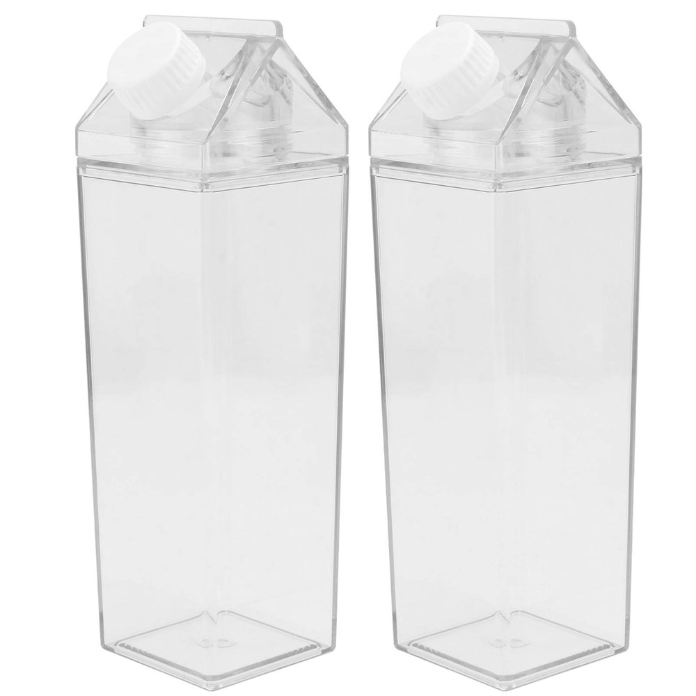 DOITOOL 2pcs Drink Bottle 500ml Milk Bottle Empty Storage Bottle Juice Container