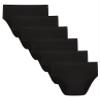 Family Feeling Kids Series Soft Cotton Panties Big Girls' Assorted Solid Underwear (Pack of 6) Black Size 11 12 view 1